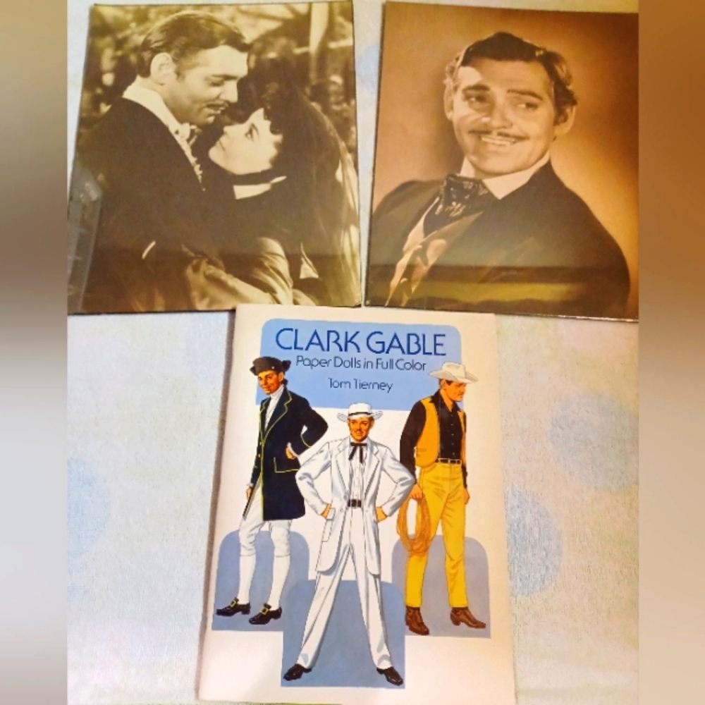 Clark Gable Bundle, Iconic Actor Photographs And Paper Dolls